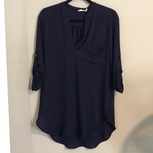 Lush nwot Navy blue blouse